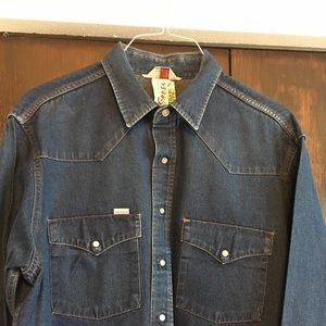 Carhartt XL Blue Jean Work Shirt